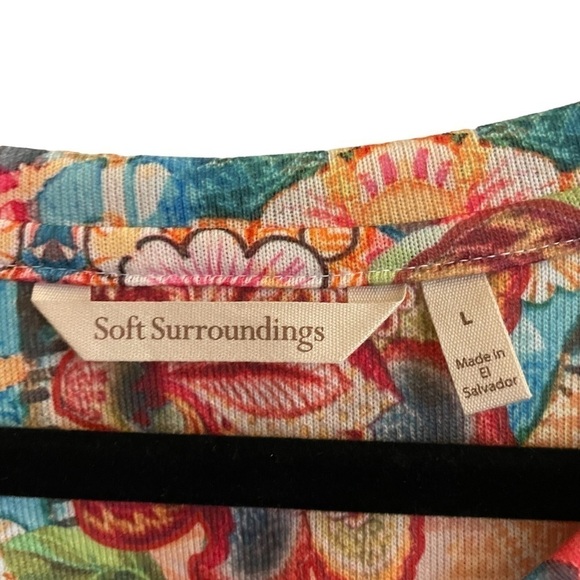 Soft Surroundings Sahara Flora Sublimation Tunic, Size L - Picture 6 of 7